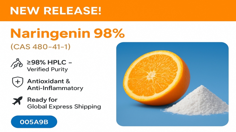 Fresh Batch of Naringenin 98% (CAS 480-41-1) Released — Ready for Worldwide Shipment!